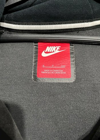 Nike Kapüşonlu Gri Kamuflaj Fermuarlı Sweatshirt - Görsel 2