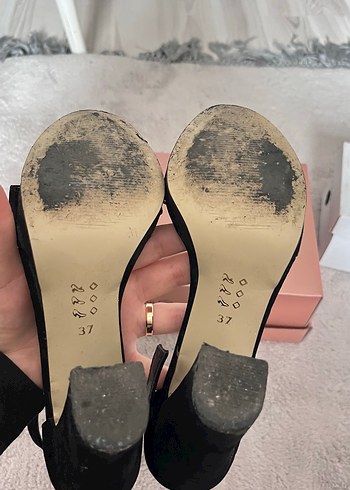 Siyah Süet Önü Açık Kadın Ayakkabı - Görsel 5