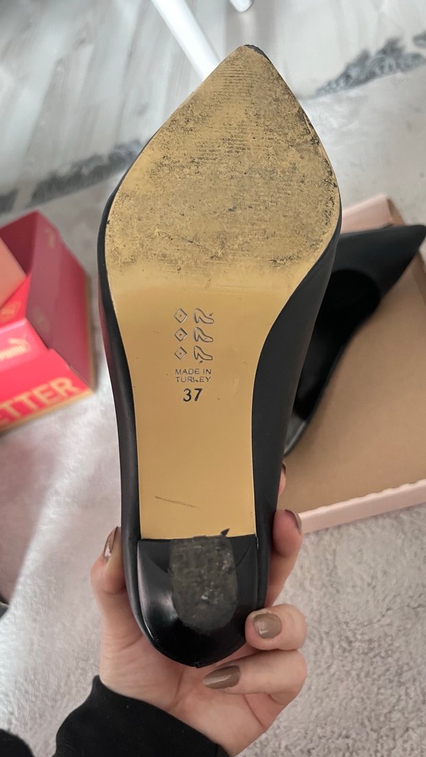 Siyah Modern Klasik Stiletto Topuklu Kadın Ayakkabı - Görsel 4