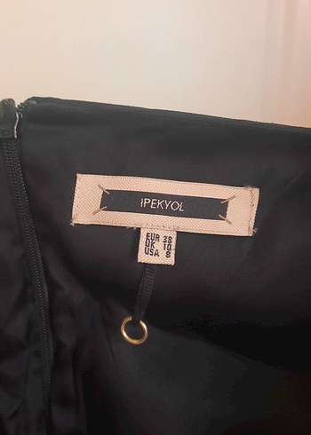 Siyah V Yaka Midi Elbise - Görsel 3