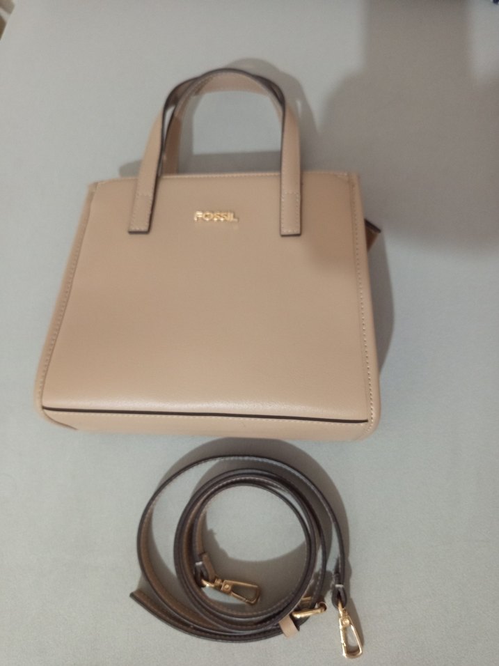 Bej Deri Kadın El Çantası - Görsel 3