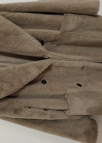 Vizon Peluş Kadın Midi Kaban - Görsel 4