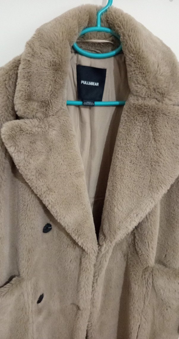 Vizon Peluş Kadın Midi Kaban - Görsel 3