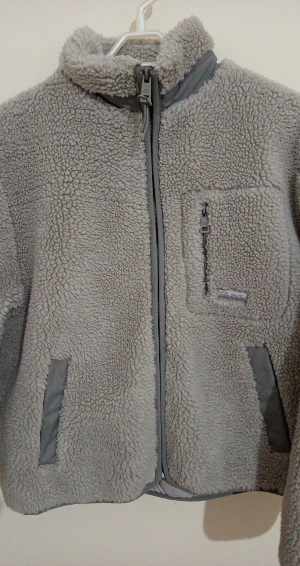 Gri Kadın Fermuarlı Mini Polar mont - Görsel 3