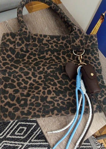 Kahverengi Leopar Desenli  Bohem Çanta - Görsel 2