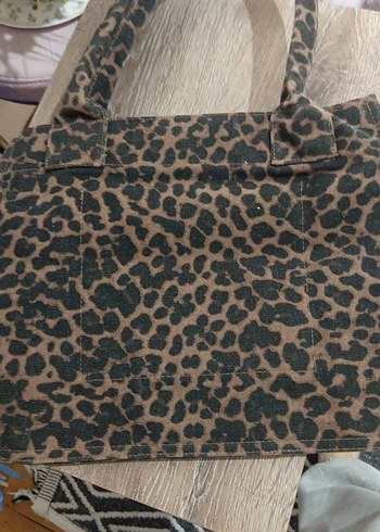 Kahverengi Leopar Desenli  Bohem Çanta - Görsel 4