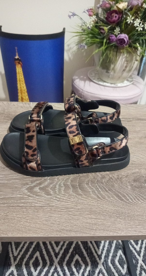 Leopar Platform Sandalet - Görsel 4