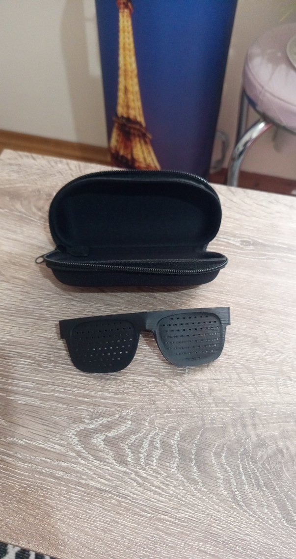 Siyah Minimalist Delikli okuma Gözlük - Görsel 3