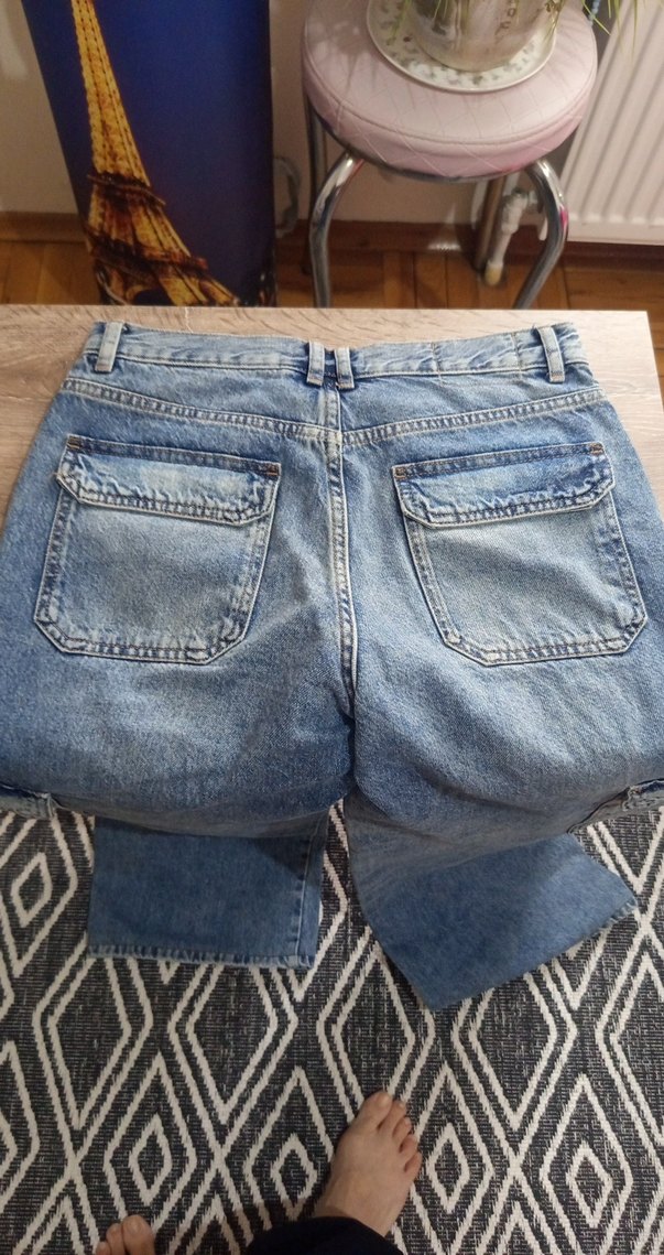 Kadın wide leg Mavi kargo Jean - Görsel 2