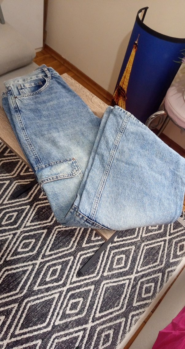 Kadın wide leg Mavi kargo Jean - Görsel 4