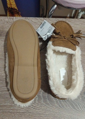 Taba Süet Kürklü loofer - Görsel 4