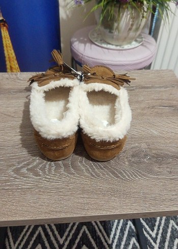 Taba Süet Kürklü loofer - Görsel 3