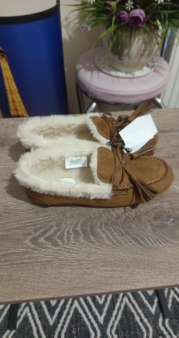 Taba Süet Kürklü loofer - Görsel 2