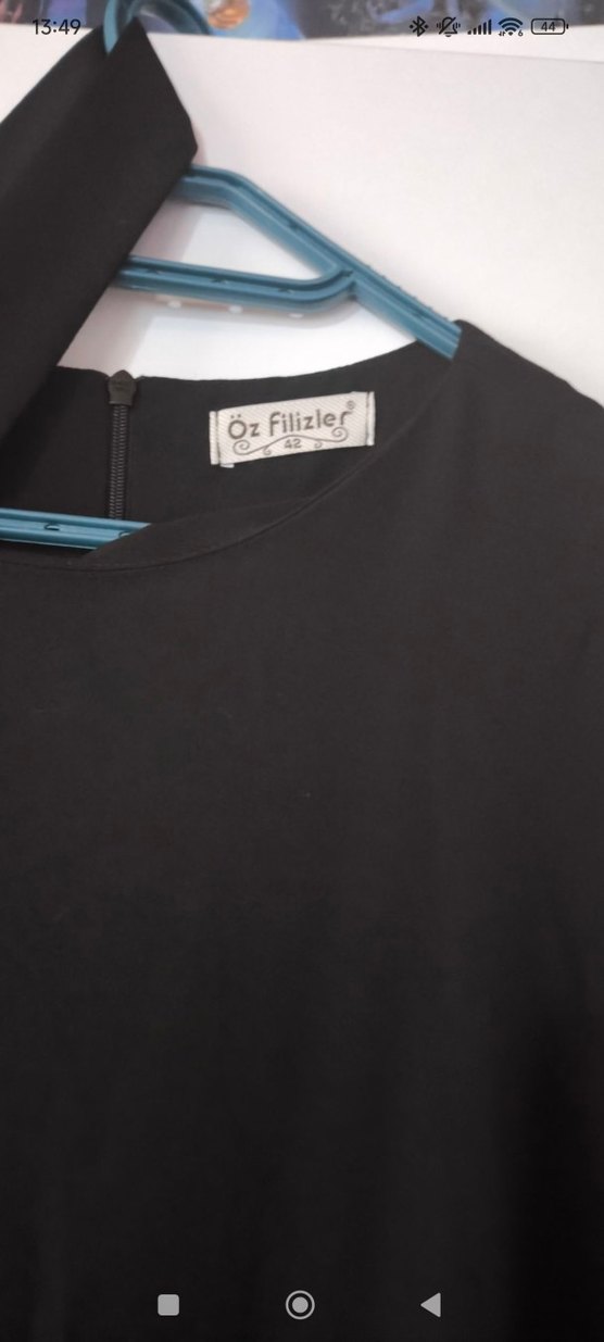 Zebra Desenli Siyah Uzun Kadın Elbise - Görsel 3