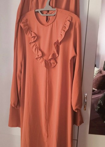 Uzun Kollu Pembe Salaş ikili Tunik - Görsel 4