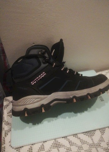 Siyah bayan unisex Outdoor Ayakkabı Velcro Detaylı - Görsel 3