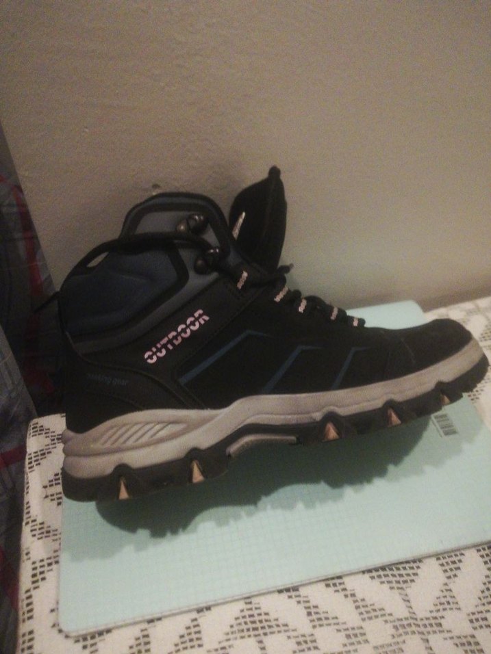 Siyah bayan unisex Outdoor Ayakkabı Velcro Detaylı - Görsel 3