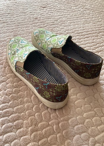 Düğmeli Yeşil Bohem Espadril - Görsel 2