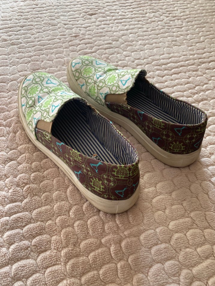 Düğmeli Yeşil Bohem Espadril - Görsel 2