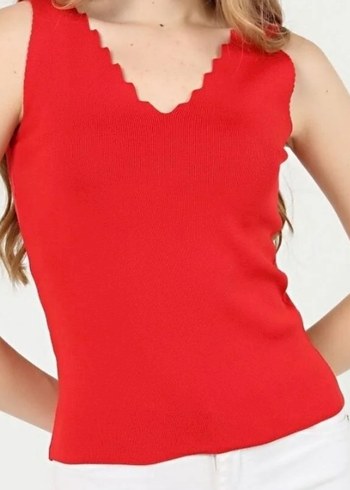 Kahverengi, Kırmızı, Saks Mavisi 3 adet V yaka triko - Görsel 2