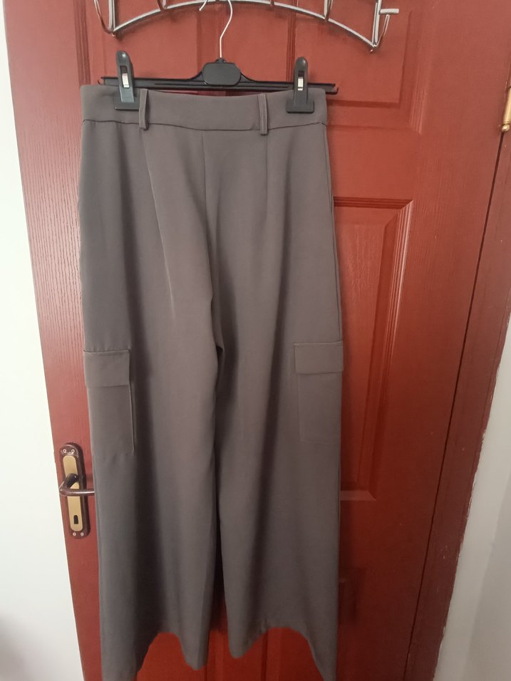 Kargo Cepli Kadın Kumaş Pantolon - Görsel 3