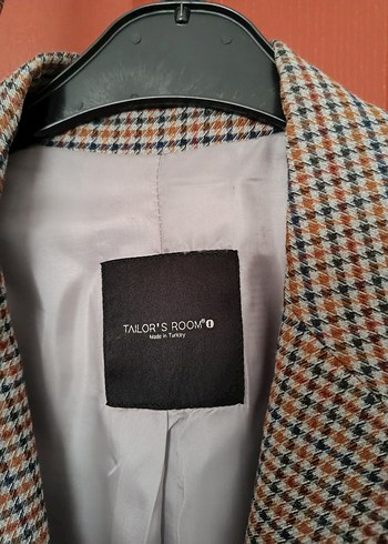 Kaz Ayağı Desenli Düğmeli Kadın Blazer Ceket - Görsel 3