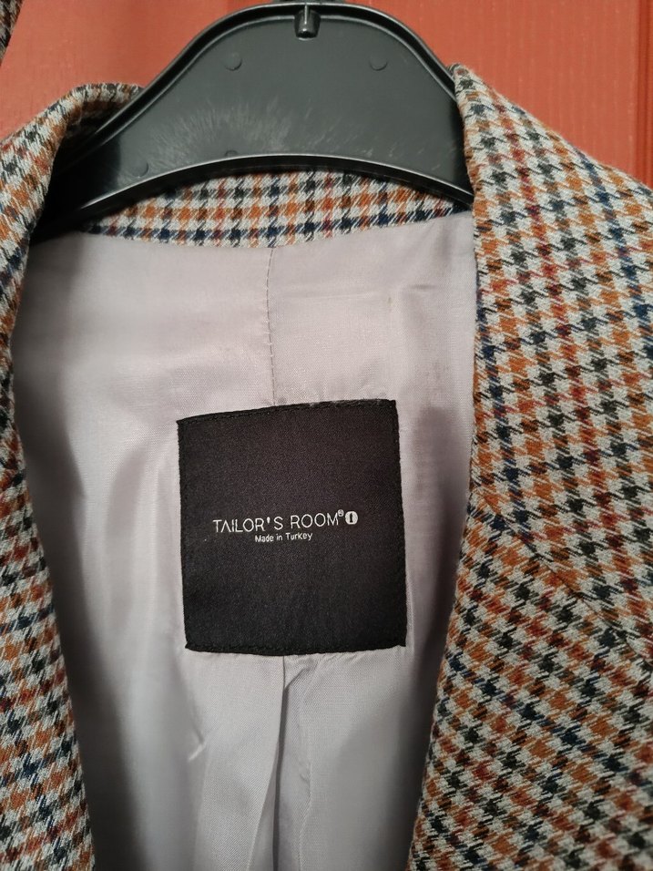 Kaz Ayağı Desenli Düğmeli Kadın Blazer Ceket - Görsel 3