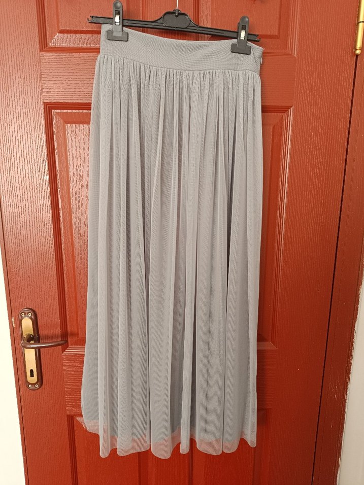 Astarlı Gri Tül Etek - Görsel 2