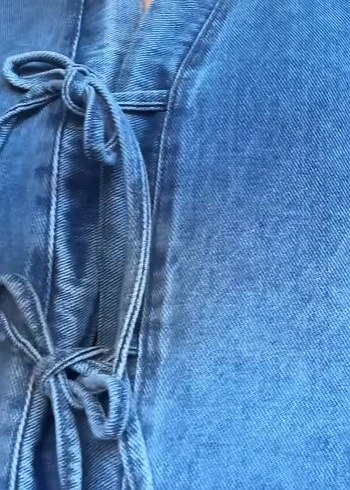 Bağlamalı Ceket Pantolon Jean Takım - Görsel 6