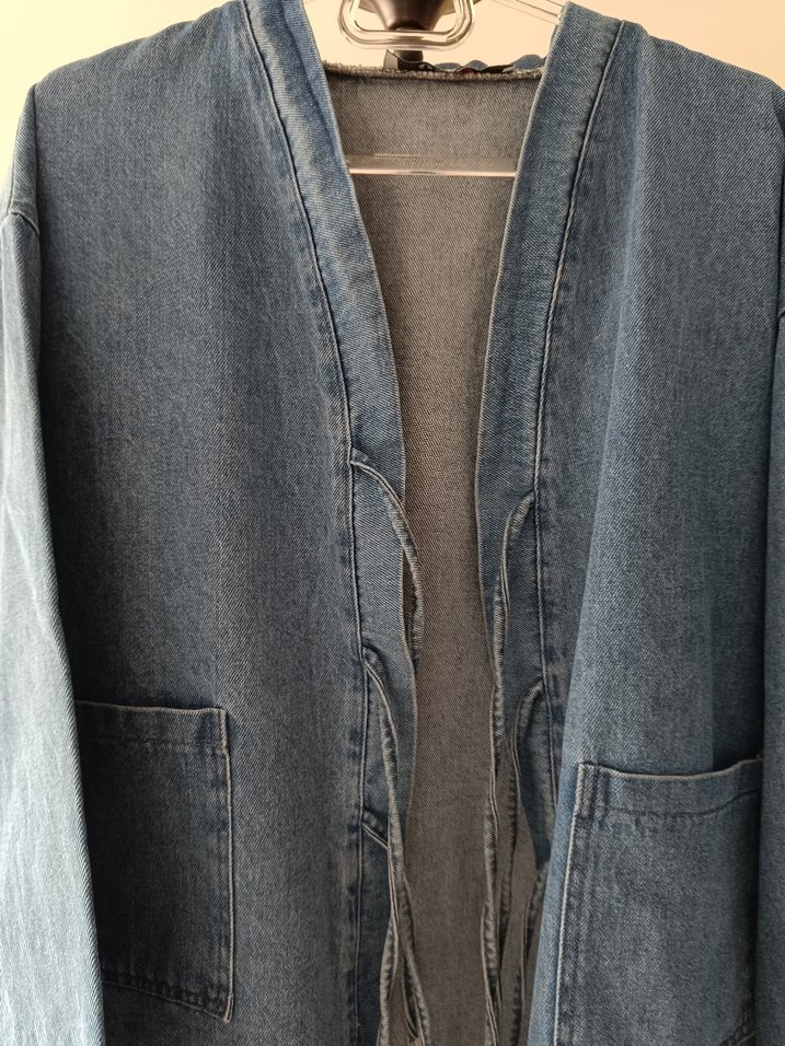 Bağlamalı Ceket Pantolon Jean Takım - Görsel 5