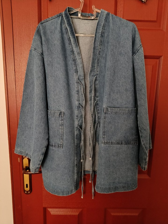 Bağlamalı Ceket Pantolon Jean Takım - Görsel 3