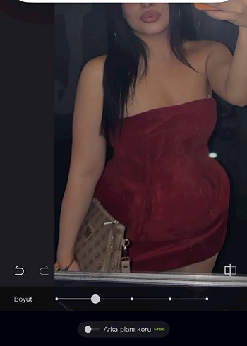 Bordo kadife etek takım  - Görsel 2