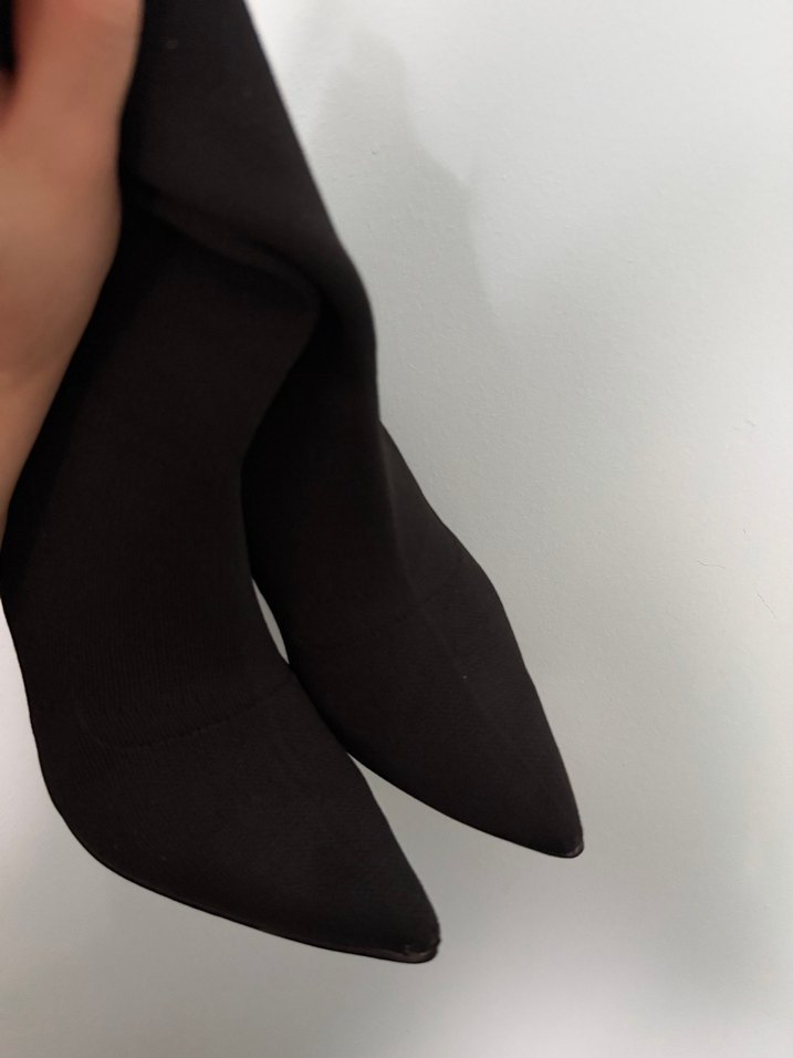 Siyah İnce Topuklu corap Bot - Görsel 3