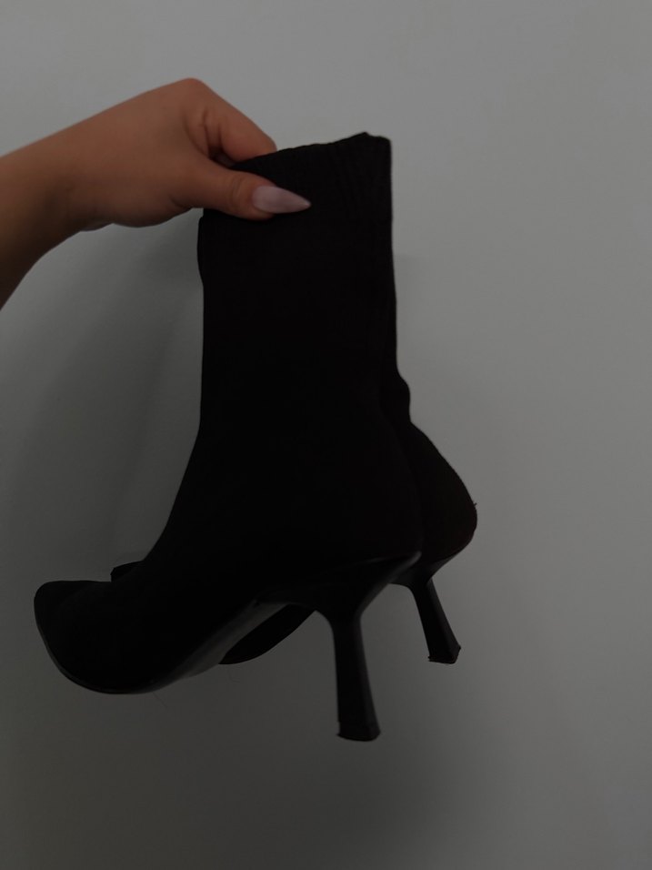 Siyah Stiletto Topuklu Kadın Bot - Görsel 3