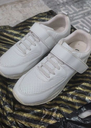 Kadın Beyaz Spor Ayakkabı Cırt Cırtlı - Görsel 3