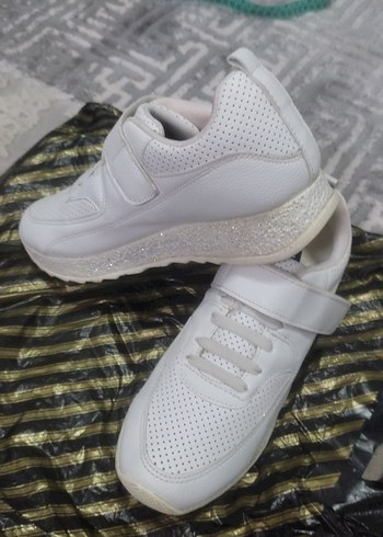 Kadın Beyaz Spor Ayakkabı Cırt Cırtlı - Görsel 6