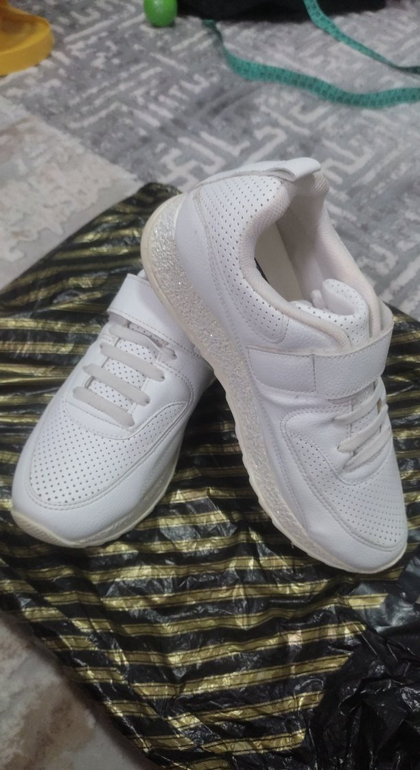 Kadın Beyaz Spor Ayakkabı Cırt Cırtlı - Görsel 5