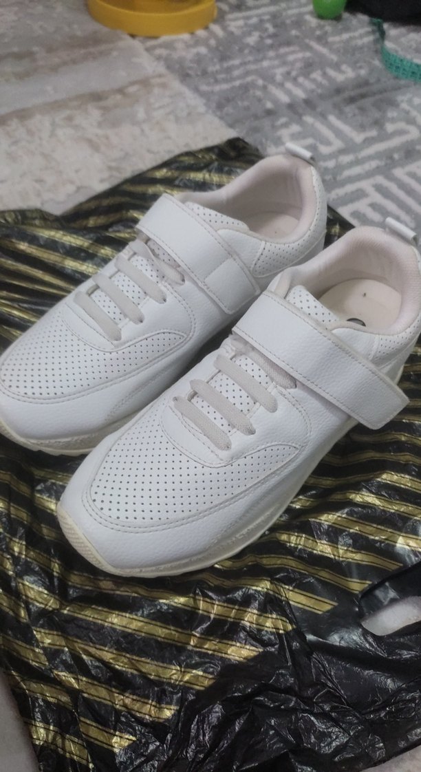 Kadın Beyaz Spor Ayakkabı Cırt Cırtlı - Görsel 3