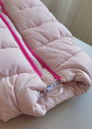 Kız Çocuk Pembe Fermuarlı Yelek - Görsel 7