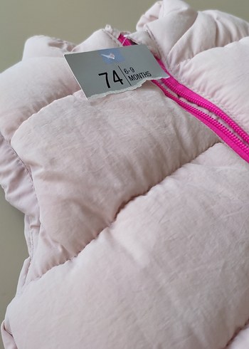 Kız Çocuk Pembe Fermuarlı Yelek - Görsel 2