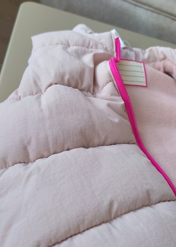 Kız Çocuk Pembe Fermuarlı Yelek - Görsel 4