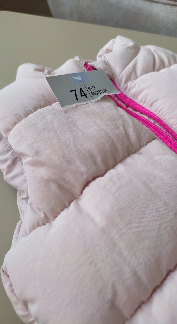 Kız Çocuk Pembe Fermuarlı Yelek - Görsel 2