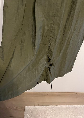 Kadin Haki Uzun Keten Trençkot - Görsel 5