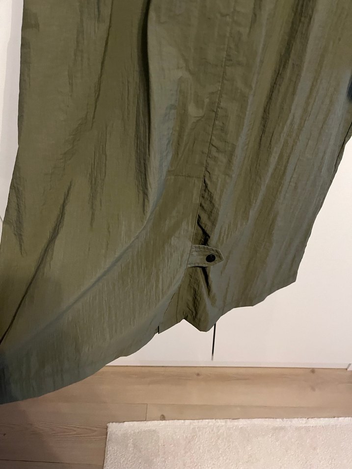 Kadin Haki Uzun Keten Trençkot - Görsel 5