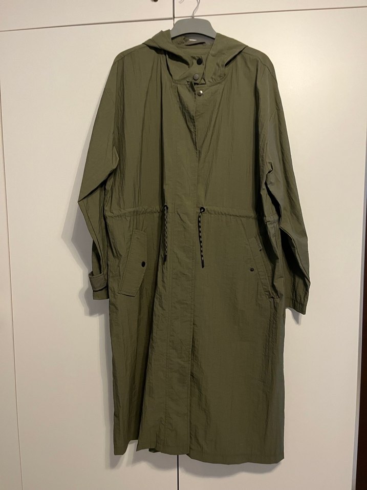 Kadin Haki Uzun Keten Trençkot - Görsel 3