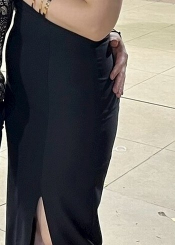 Siyah Uzun Abiye Elbise - Görsel 3