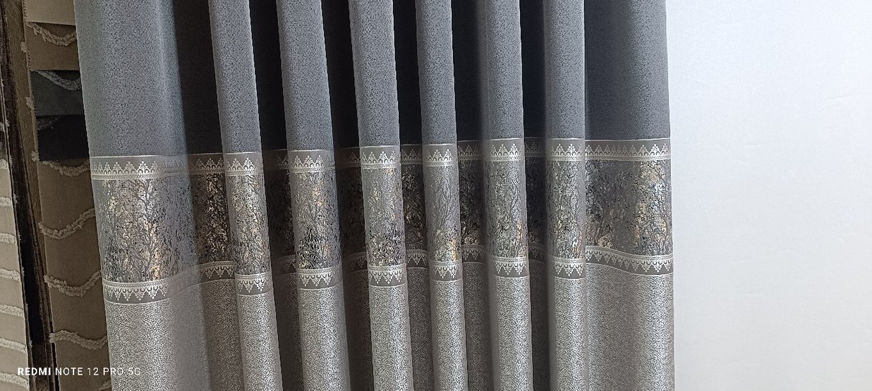 Gri Nakışlı Konvansiyonel Perde - Görsel 3