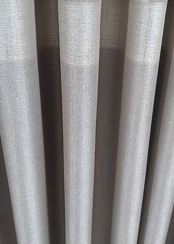 Bej Nakışlı Gri Desenli Perde - Görsel 4