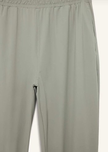 Kadın Bej Midi Bol Kesim Kemerli Pantolon - Görsel 2