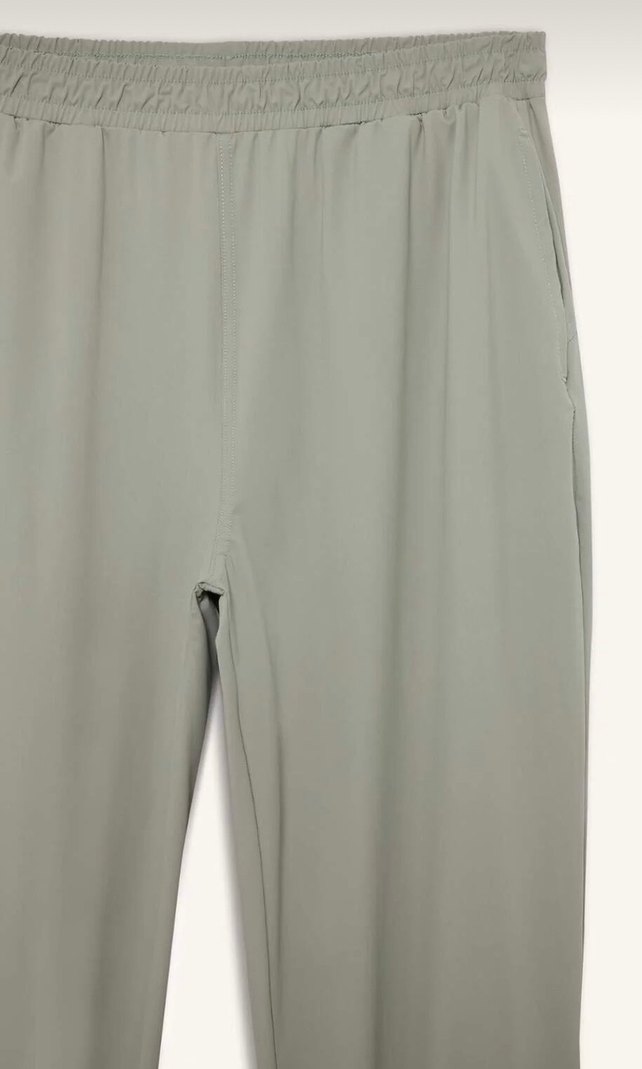 Kadın Bej Midi Bol Kesim Kemerli Pantolon - Görsel 2